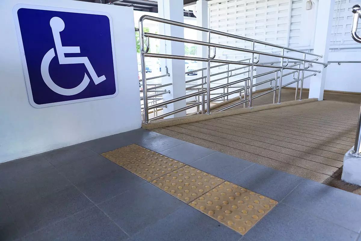 Wheelchair Sign and Ramp