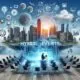 A concept image about the rise of hybrid events as imagined by an event design company.