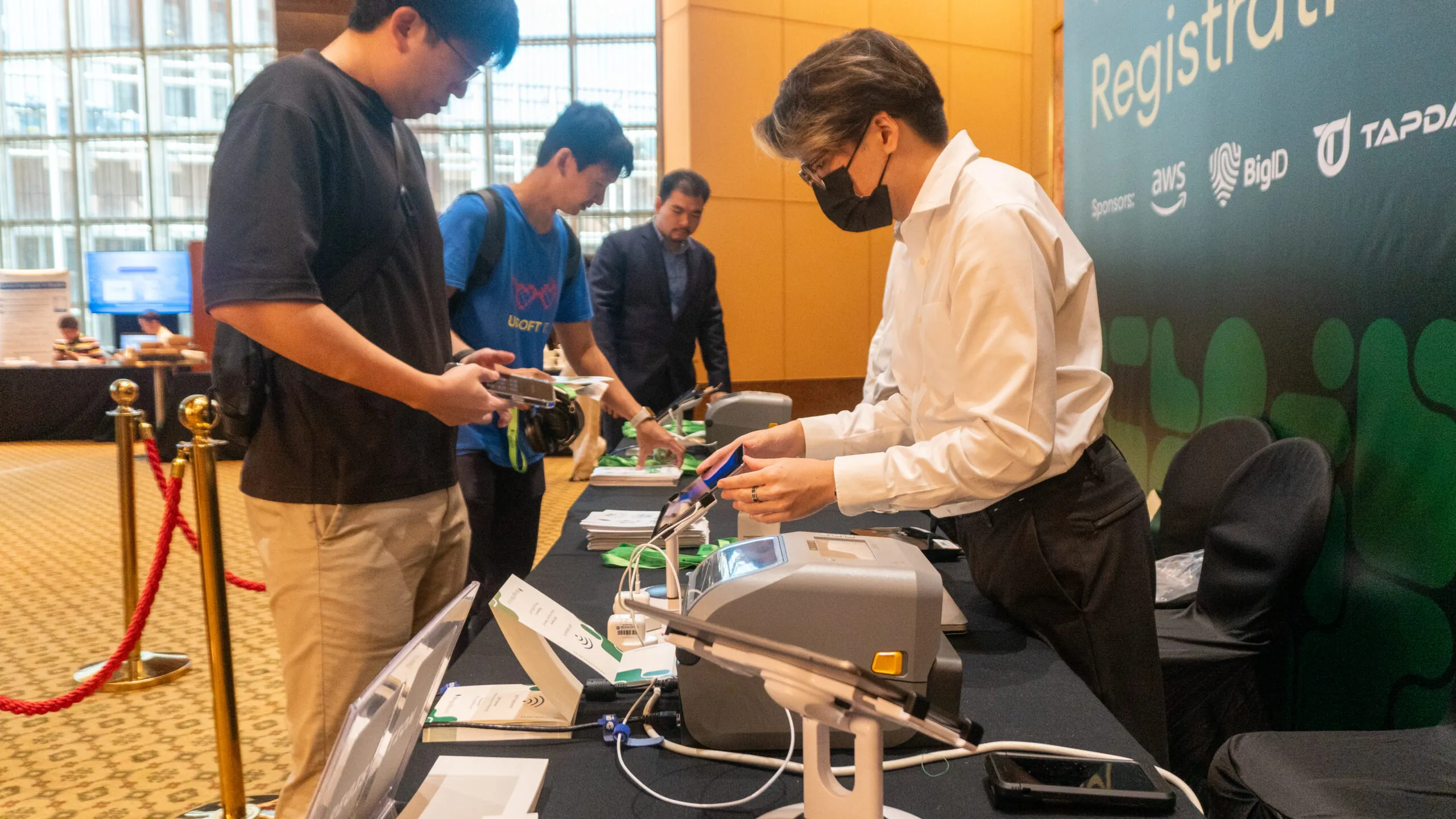 Registering for a corporate event in Singapore in an effort to collect engagement metrics.