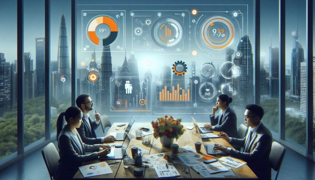A concept image representing an event organiser measuring the success of a hybrid event after it’s completion.
