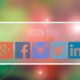An image showcasing social media icons with the words follow us above it to engage event attendees after the event ends.