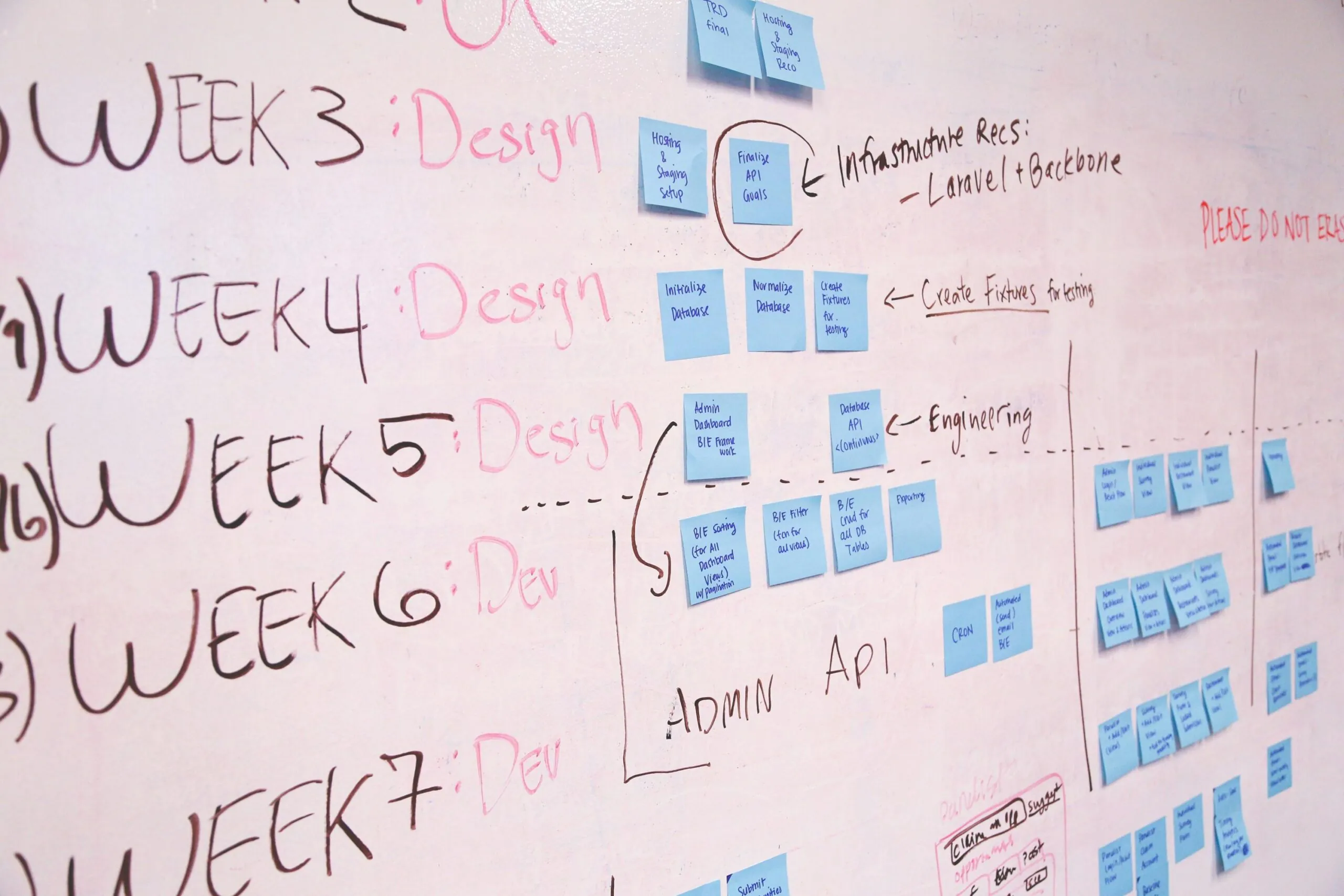 Timeline planning document used by an event management company Singapore to coordinate vendors